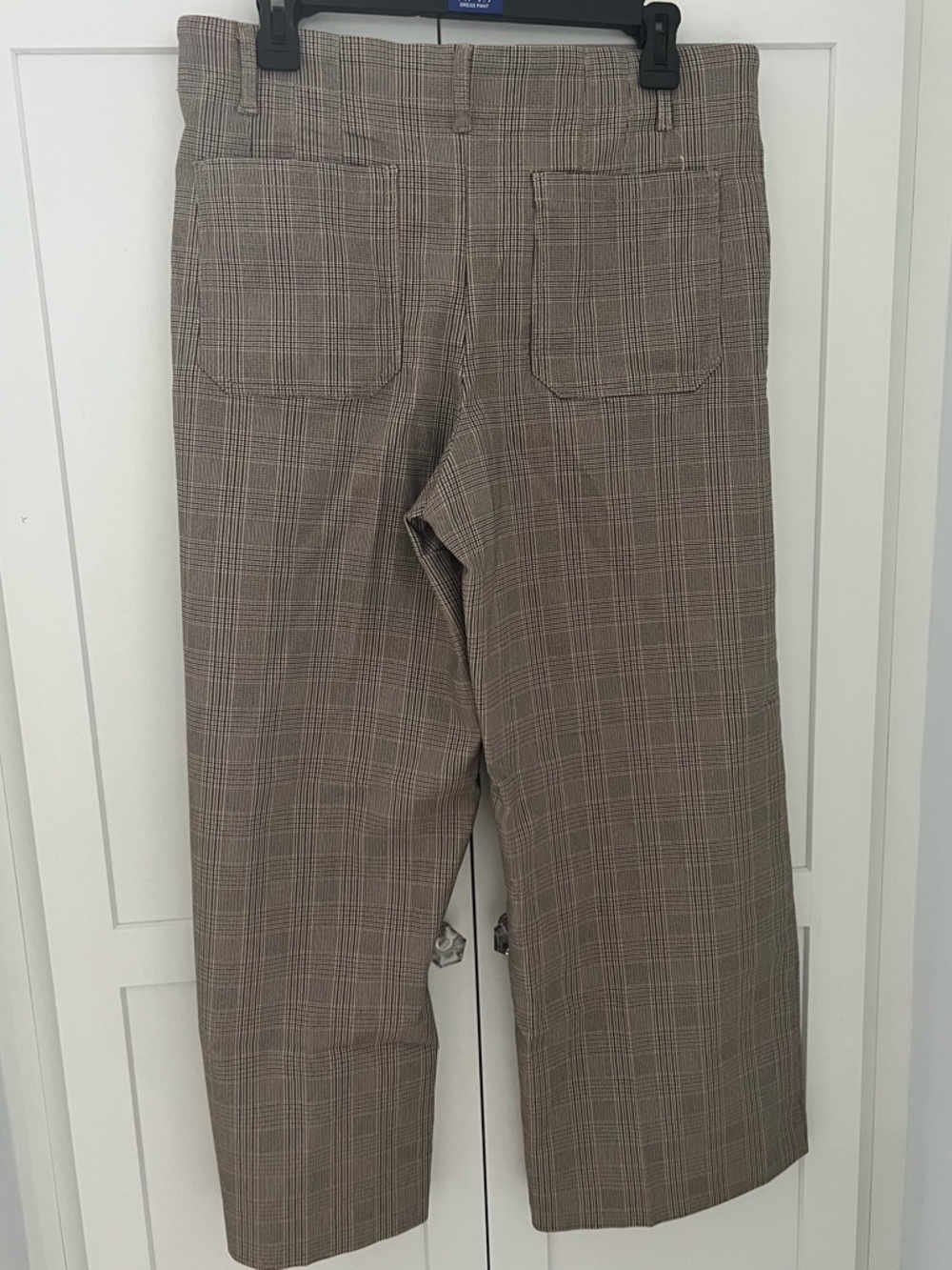 Haver & Blair Trouser Pants Women Large brown plaid Wide Leg Cropped Career - Picture 2 of 11